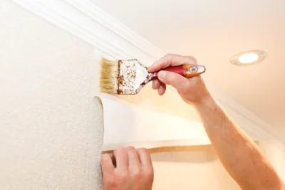 Pose de papier peint à la Balme-de-Sillingy — revêtements muraux et toiles de verre